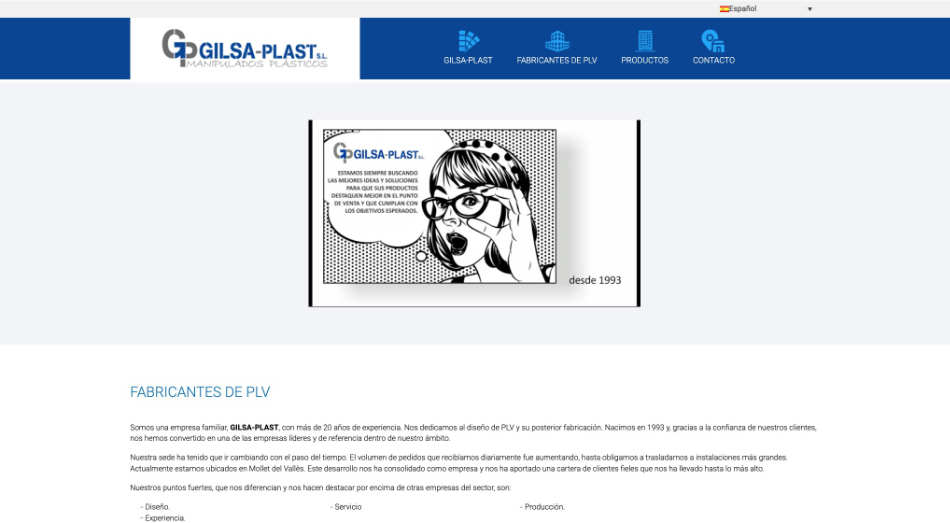 WEB DE GILSA PLAST Gilsa-Plast SL