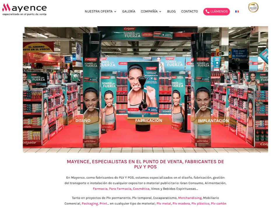 WEB DE MAYENCE Mayence, fabricante de expositores PLV y POS